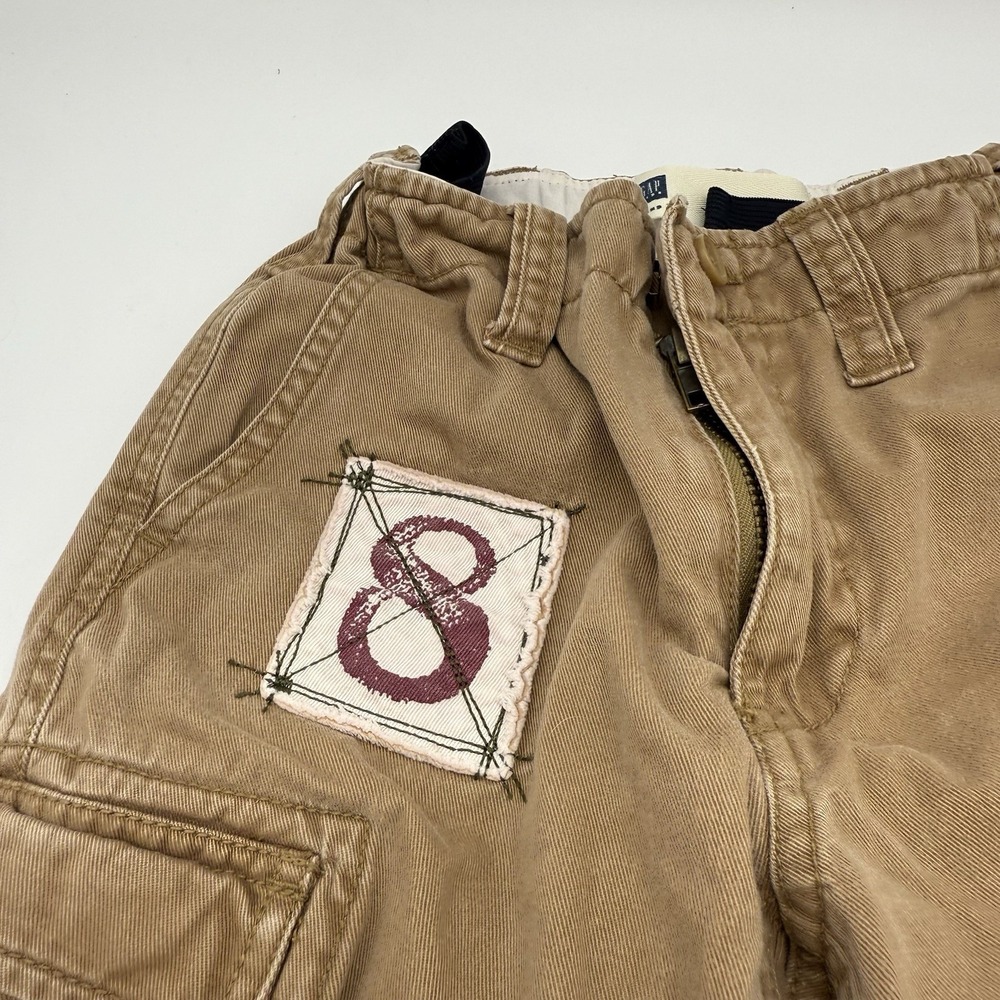 GAP Kids Cargo‎ Pants 5 Boys Khaki Utility Pockets Y2K Military Style Cotton - Picture 5 of 15